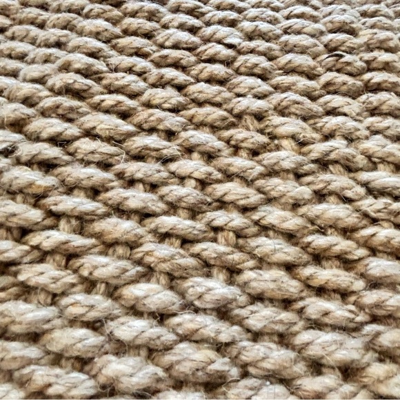 SOUTHERN LIVING Brown Wool Blend Jute Chunky Woven Square Pillow Cover 18” X 18” - Picture 2 of 6